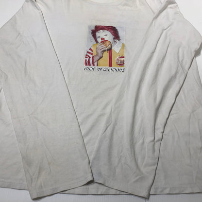 【現状渡し品】【メンズ】 HEY BIG ヘイ ビッグ FUCK IN CELICIOUS L/S TEE ファック イン セリシャス ロングスリーブ Tシャツ 長袖 トップス 147-260610-sa-06-tei サイズ：不明 カラー：ホワイト 万代Net店