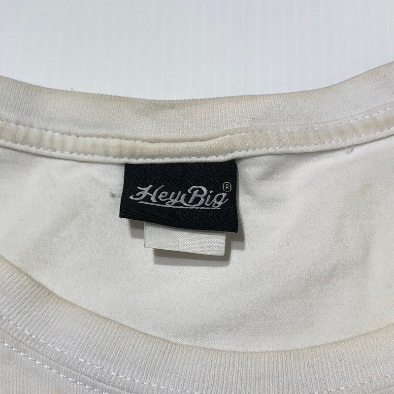【現状渡し品】【メンズ】 HEY BIG ヘイ ビッグ FUCK IN CELICIOUS L/S TEE ファック イン セリシャス ロングスリーブ Tシャツ 長袖 トップス 147-260610-sa-06-tei サイズ：不明 カラー：ホワイト 万代Net店