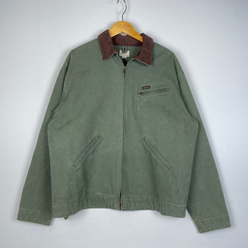 【中古品】【メンズ】 BACKERS バッカーズ DUCK WORK JACKET K78-3281-4 ダック ワークジャケット アウター 145-260623-yo-05-tei サイズ：L カラー：オリーブ 万代Net店