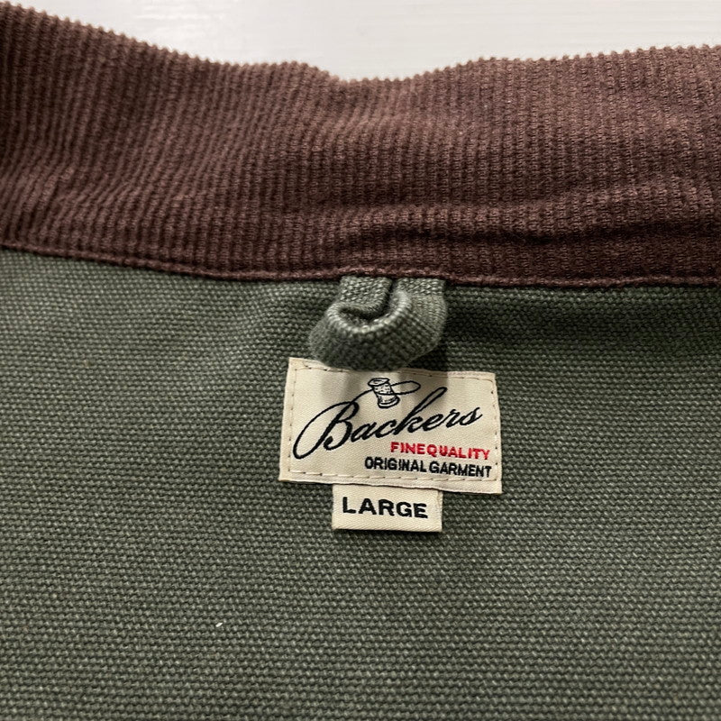 【中古品】【メンズ】 BACKERS バッカーズ DUCK WORK JACKET K78-3281-4 ダック ワークジャケット アウター 145-260623-yo-05-tei サイズ：L カラー：オリーブ 万代Net店