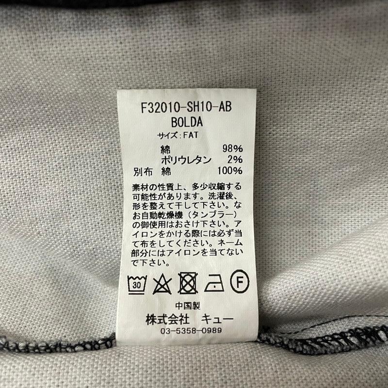 【中古品】【メンズ】 FAT エフエーティー BOLDA ZIP HOOD JACKET F32010-SH10 ボルダ ジップ フーディ ジャケット アウター 142-260612-yo-11-tei サイズ：FAT カラー：ブラック 万代Net店