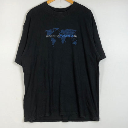 【現状渡し品】【メンズ】 WINTERLAND ウィンターランド ERIC CLAPTON 2001 WORLD TOUR TEE エリック クラプトン 2001年 ワールドツアー Ｔシャツ 半袖 トップス 145-260711-sa-08-tei サイズ：XL カラー：ブラック 万代Net店