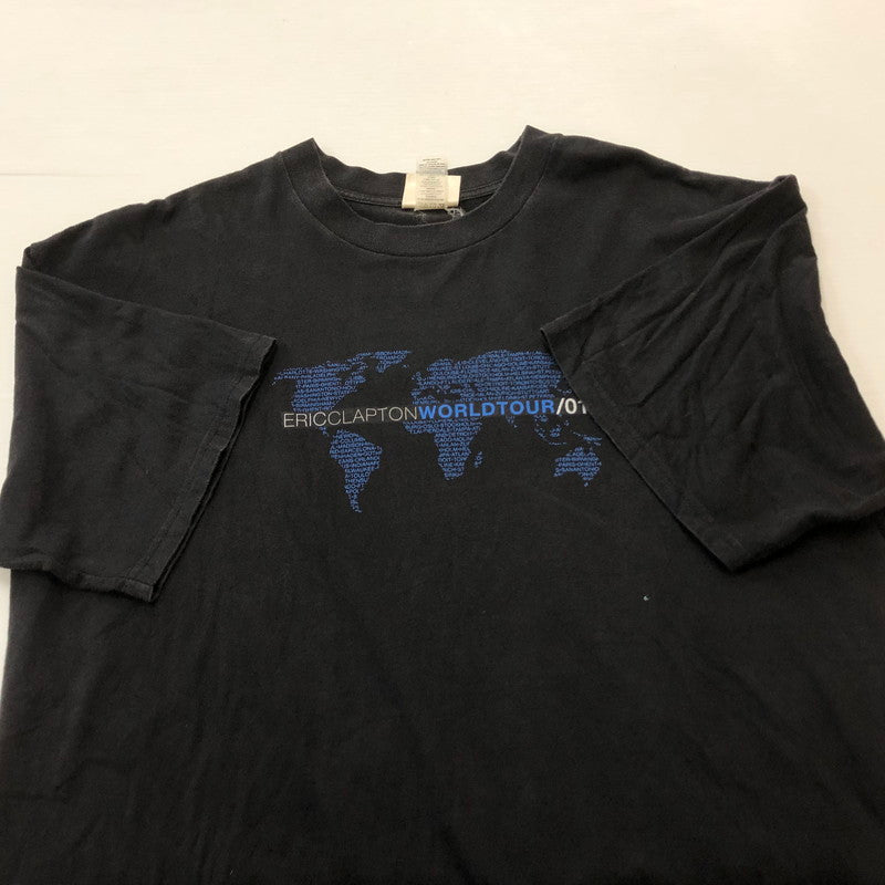 【現状渡し品】【メンズ】 WINTERLAND ウィンターランド ERIC CLAPTON 2001 WORLD TOUR TEE エリック クラプトン 2001年 ワールドツアー Ｔシャツ 半袖 トップス 145-260711-sa-08-tei サイズ：XL カラー：ブラック 万代Net店