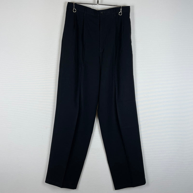 【中古品】【メンズ】 Y’S FOR MEN ワイズフォーメン 2TUCK TAPERED WOOL SLACKS PANTS MB-P01-100 2タック ワイドテーパード ウール スラックス パンツ 151-260616-yo-11-tei サイズ：LL カラー：ブラック 万代Net店