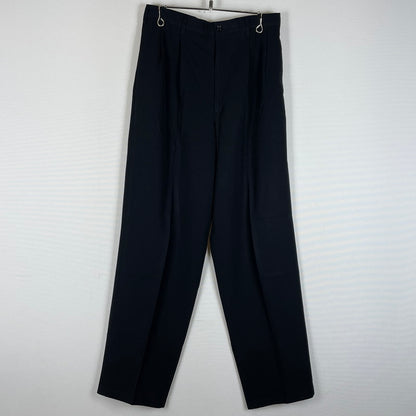 【中古品】【メンズ】 Y’S FOR MEN ワイズフォーメン 2TUCK TAPERED WOOL SLACKS PANTS MB-P01-100 2タック ワイドテーパード ウール スラックス パンツ 151-260616-yo-11-tei サイズ：LL カラー：ブラック 万代Net店