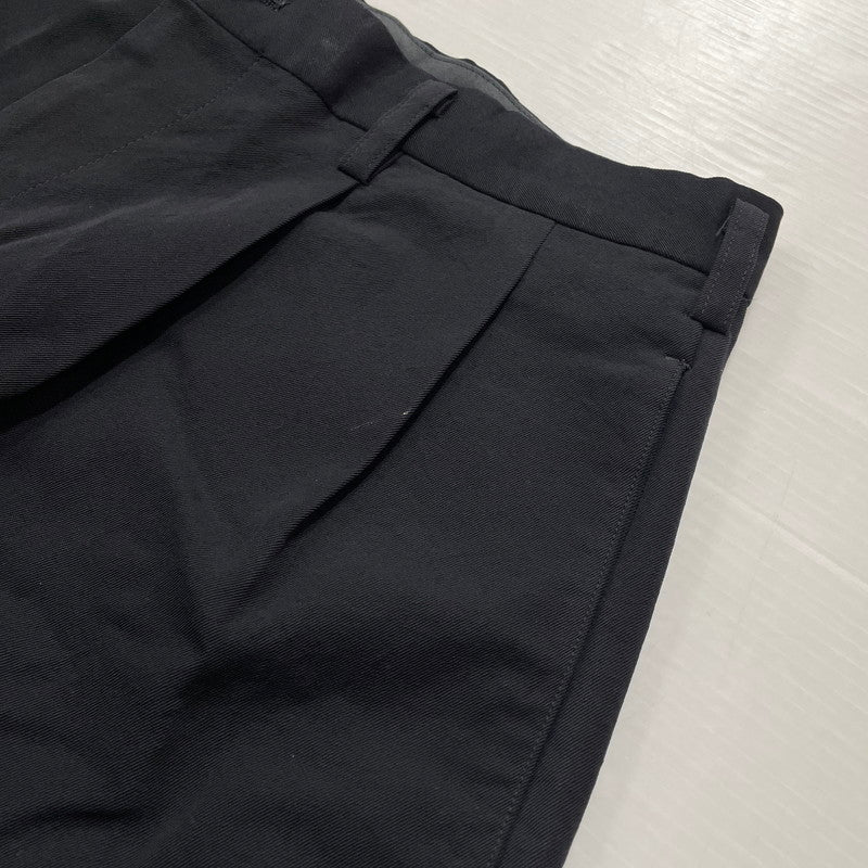 【中古品】【メンズ】 Y’S FOR MEN ワイズフォーメン 2TUCK TAPERED WOOL SLACKS PANTS MB-P01-100 2タック ワイドテーパード ウール スラックス パンツ 151-260616-yo-11-tei サイズ：LL カラー：ブラック 万代Net店