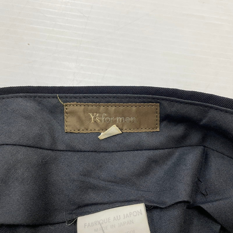 【中古品】【メンズ】 Y’S FOR MEN ワイズフォーメン 2TUCK TAPERED WOOL SLACKS PANTS MB-P01-100 2タック ワイドテーパード ウール スラックス パンツ 151-260616-yo-11-tei サイズ：LL カラー：ブラック 万代Net店