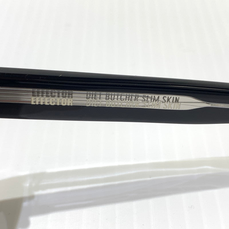 【中古品】【メンズ】 EFFECTOR エフェクター × DIET BUTCHER ダイエット ブッチャー 別注 コラボ SLIM SKIN DIRT スリムスキン ダート アイウェア 眼鏡 サングラス ※度入り 203-260613-ko-07-tei サイズ：52□25-145 カラー：ブラック 万代Net店