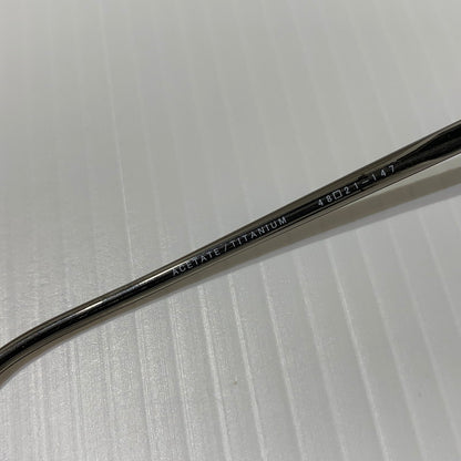 【中古品】【メンズ】 THE WHITE SCREEN ホワイトスクリーン ACETATE TITANIUM アセテート チタニウム アイウェア 眼鏡 サングラス ※度入り 203-260613-ko-08-tei サイズ：48□21-147 カラー：クリアグレー系 万代Net店