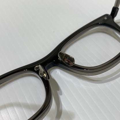【中古品】【メンズ】 THE WHITE SCREEN ホワイトスクリーン ACETATE TITANIUM アセテート チタニウム アイウェア 眼鏡 サングラス ※度入り 203-260613-ko-08-tei サイズ：48□21-147 カラー：クリアグレー系 万代Net店