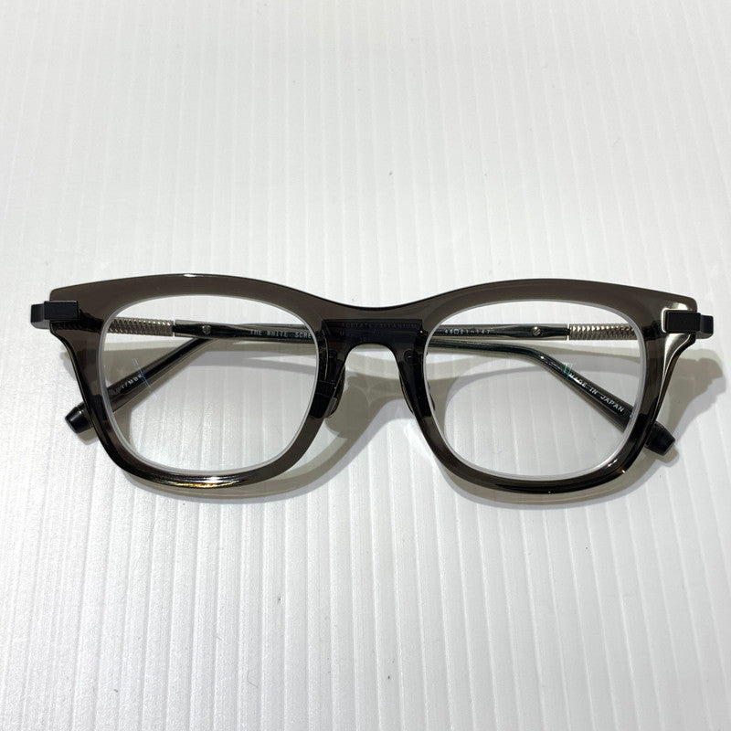 【中古品】【メンズ】 THE WHITE SCREEN ホワイトスクリーン ACETATE TITANIUM アセテート チタニウム アイウェア 眼鏡 サングラス ※度入り 203-260613-ko-08-tei サイズ：48□21-147 カラー：クリアグレー系 万代Net店