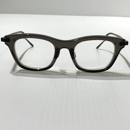【中古品】【メンズ】 THE WHITE SCREEN ホワイトスクリーン ACETATE TITANIUM アセテート チタニウム アイウェア 眼鏡 サングラス ※度入り 203-260613-ko-08-tei サイズ：48□21-147 カラー：クリアグレー系 万代Net店