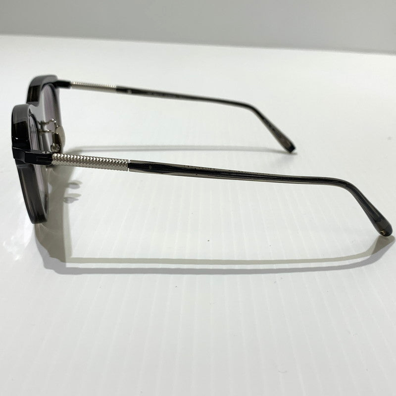 【中古品】【メンズ】 THE WHITE SCREEN ホワイトスクリーン ACETATE TITANIUM アセテート チタニウム アイウェア 眼鏡 サングラス ※度入り 203-260613-ko-08-tei サイズ：48□21-147 カラー：クリアグレー系 万代Net店
