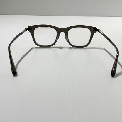 【中古品】【メンズ】 THE WHITE SCREEN ホワイトスクリーン ACETATE TITANIUM アセテート チタニウム アイウェア 眼鏡 サングラス ※度入り 203-260613-ko-08-tei サイズ：48□21-147 カラー：クリアグレー系 万代Net店