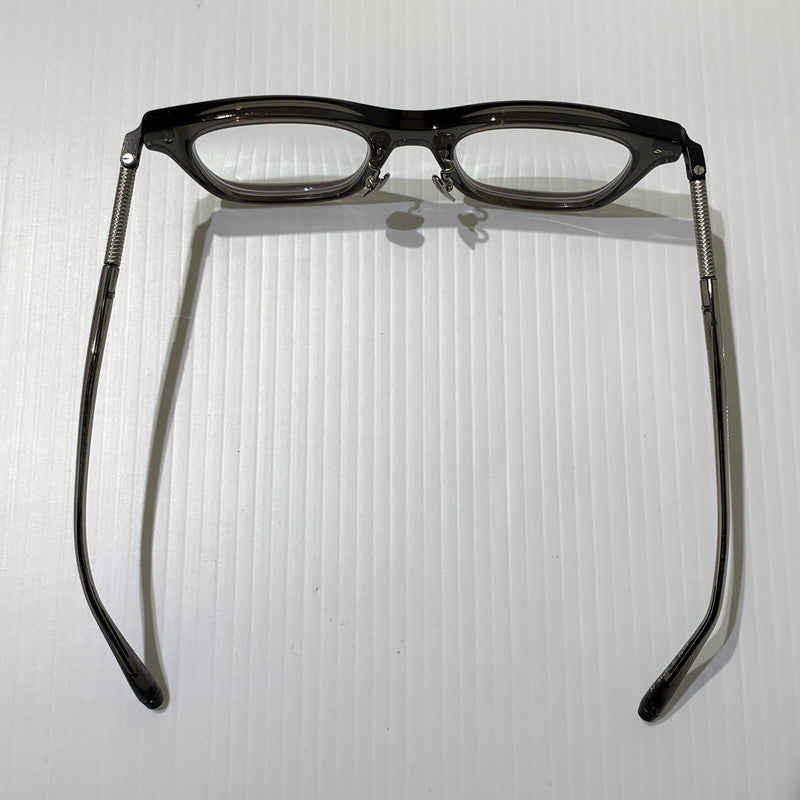 【中古品】【メンズ】 THE WHITE SCREEN ホワイトスクリーン ACETATE TITANIUM アセテート チタニウム アイウェア 眼鏡 サングラス ※度入り 203-260613-ko-08-tei サイズ：48□21-147 カラー：クリアグレー系 万代Net店