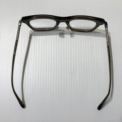 【中古品】【メンズ】 THE WHITE SCREEN ホワイトスクリーン ACETATE TITANIUM アセテート チタニウム アイウェア 眼鏡 サングラス ※度入り 203-260613-ko-08-tei サイズ：48□21-147 カラー：クリアグレー系 万代Net店