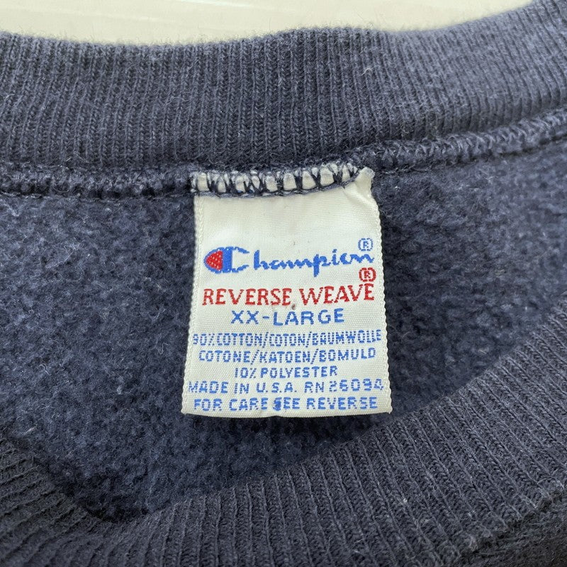 【中古品】【メンズ】 Champion チャンピオン 90's REVERSE WEAVE "MICHIGAN" SWEAT 90年代 リバースウィーブ ミシガン スウェット 長袖 トップス トレーナー 145-260616-yo-01-tei サイズ：XXL カラー：ネイビー 万代Net店