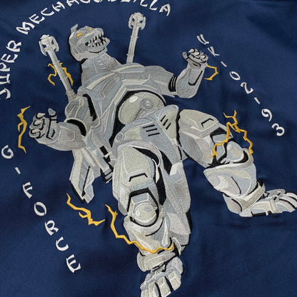 【中古品】【メンズ】 HOMEGAME ホームゲーム GOZZILA REVERSIBLE SOUVENIR JACKET ゴジラ リバーシブル スーベニアジャケット アウター 145-260611-yo-04-tei サイズ：L カラー：ブラック/ブルー 万代Net店