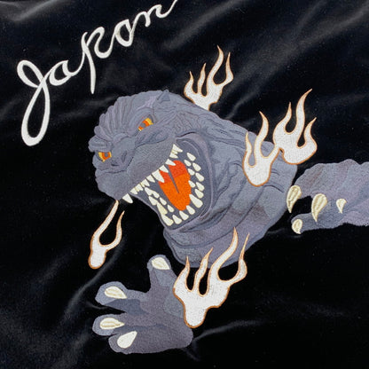 【中古品】【メンズ】 HOMEGAME ホームゲーム GOZZILA REVERSIBLE SOUVENIR JACKET ゴジラ リバーシブル スーベニアジャケット アウター 145-260611-yo-04-tei サイズ：L カラー：ブラック/ブルー 万代Net店