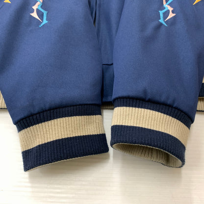【中古品】【メンズ】 HOMEGAME ホームゲーム GOZZILA REVERSIBLE SOUVENIR JACKET ゴジラ リバーシブル スーベニアジャケット アウター 145-260611-yo-04-tei サイズ：L カラー：ブラック/ブルー 万代Net店