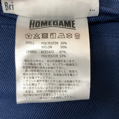 【中古品】【メンズ】 HOMEGAME ホームゲーム GOZZILA REVERSIBLE SOUVENIR JACKET ゴジラ リバーシブル スーベニアジャケット アウター 145-260611-yo-04-tei サイズ：L カラー：ブラック/ブルー 万代Net店