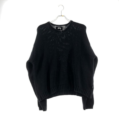 【中古品】【メンズ】 STUSSY ステューシー ROLL V NECK SWEATER 117289 ロール Vネック セーター 長袖 トップス ニット 142-260610-sa-03-tei サイズ：M カラー：ブラック 万代Net店