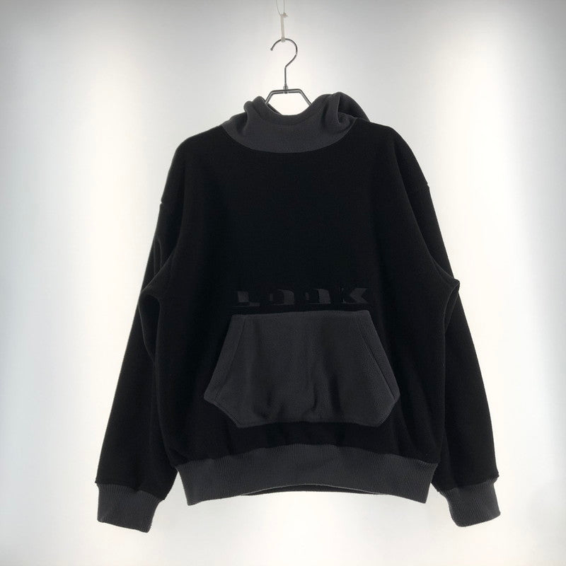【中古品】【メンズ】 LQQK STUDIO ルック スタジオ FLEECE HOODIE O25FH06 フリース フーディ トップス プルーオーバー 142-260610-sa-04-tei サイズ：M カラー：ブラック 万代Net店
