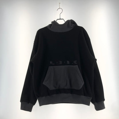 【中古品】【メンズ】 LQQK STUDIO ルック スタジオ FLEECE HOODIE O25FH06 フリース フーディ トップス プルーオーバー 142-260610-sa-04-tei サイズ：M カラー：ブラック 万代Net店