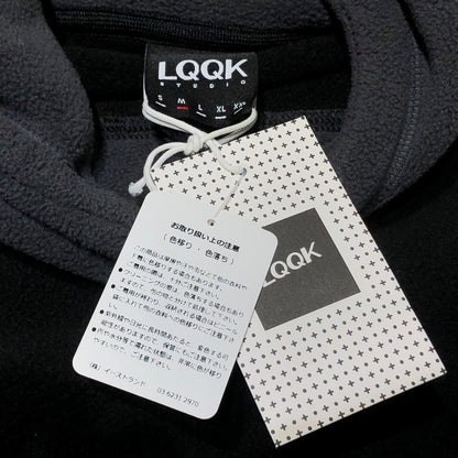 【中古品】【メンズ】 LQQK STUDIO ルック スタジオ FLEECE HOODIE O25FH06 フリース フーディ トップス プルーオーバー 142-260610-sa-04-tei サイズ：M カラー：ブラック 万代Net店