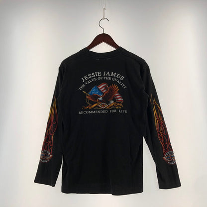【中古品】【メンズ】 ROCK EAGLE ロックイーグル 90's SPIRIT OF AMERICA L/S TEE 90年代 スプリット オブ アメリカ ロングスリーブ Tシャツ 長袖 トップス 145-260610-sa-02-tei サイズ：M カラー：ブラック 万代Net店