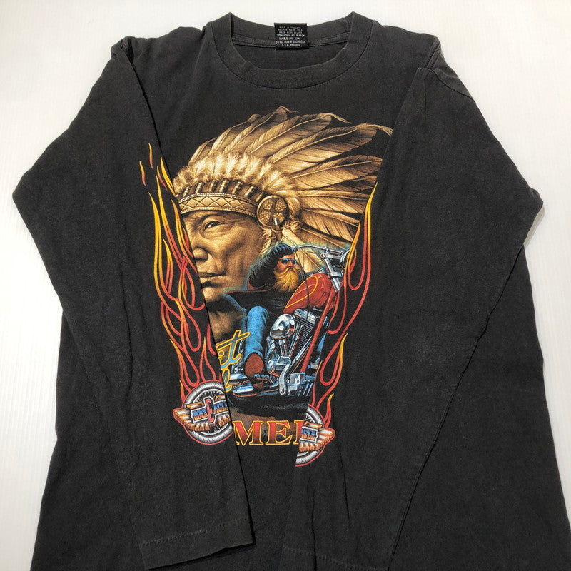 【中古品】【メンズ】 ROCK EAGLE ロックイーグル 90's SPIRIT OF AMERICA L/S TEE 90年代 スプリット オブ アメリカ ロングスリーブ Tシャツ 長袖 トップス 145-260610-sa-02-tei サイズ：M カラー：ブラック 万代Net店