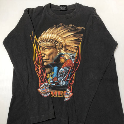 【中古品】【メンズ】 ROCK EAGLE ロックイーグル 90's SPIRIT OF AMERICA L/S TEE 90年代 スプリット オブ アメリカ ロングスリーブ Tシャツ 長袖 トップス 145-260610-sa-02-tei サイズ：M カラー：ブラック 万代Net店