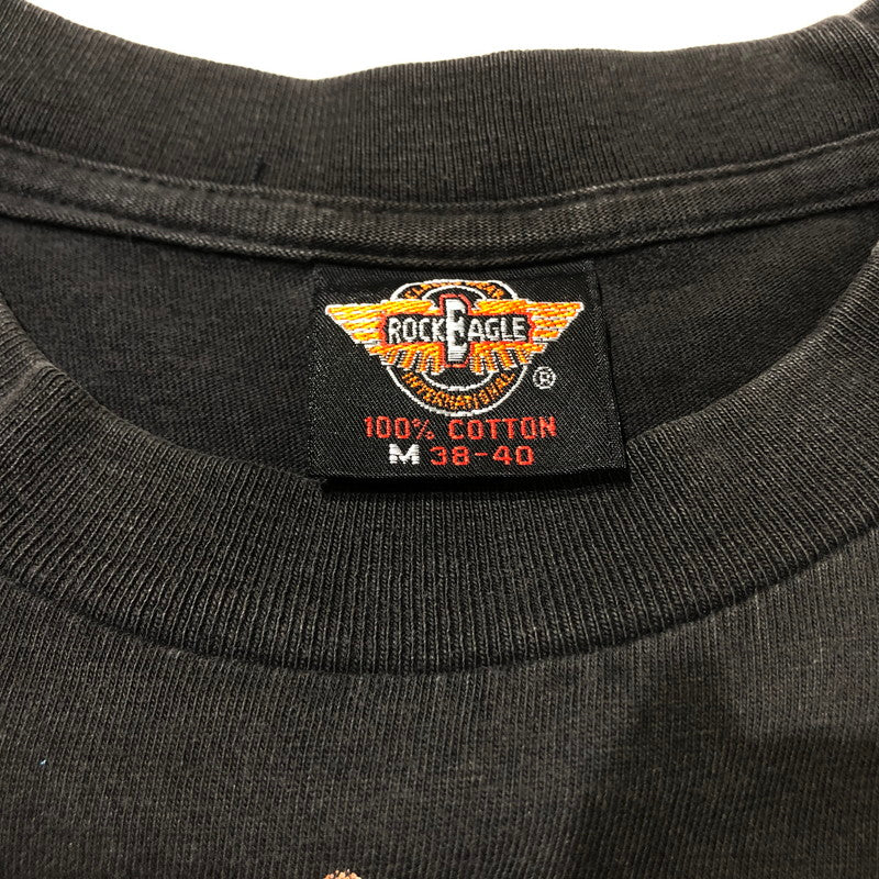 【中古品】【メンズ】 ROCK EAGLE ロックイーグル 90's SPIRIT OF AMERICA L/S TEE 90年代 スプリット オブ アメリカ ロングスリーブ Tシャツ 長袖 トップス 145-260610-sa-02-tei サイズ：M カラー：ブラック 万代Net店