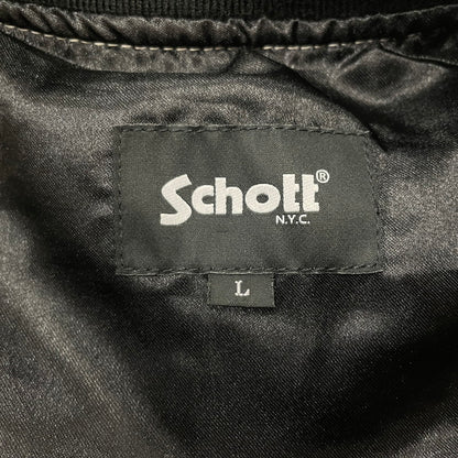 【中古品】【メンズ】 schott ショット RAYON SUKA ASING JACKET 782-5252004 蛇髑髏 レーヨン スカ ジャケット スカジャン ライトアウター 145-260616-yo-06-tei サイズ：L カラー：ホワイト 万代Net店
