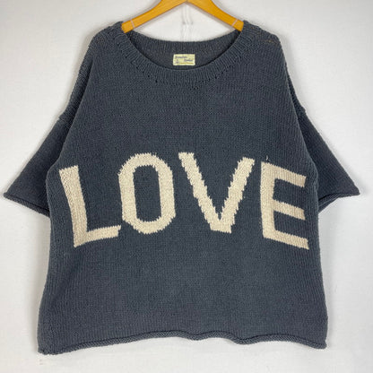 【中古品】【メンズ】 Mcmachan Woolen マクマーンウーレン S/S LOVE KNIT MADE IN NEPAL 半袖 ラブ ニット ネパール製 145-260617-ss-02-tei サイズ：不明 カラー：ブラック系 万代Net店