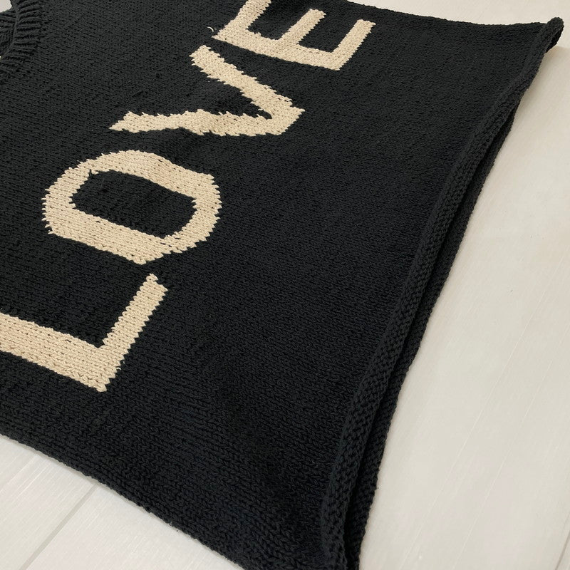 【中古品】【メンズ】 Mcmachan Woolen マクマーンウーレン S/S LOVE KNIT MADE IN NEPAL 半袖 ラブ ニット ネパール製 145-260617-ss-02-tei サイズ：不明 カラー：ブラック系 万代Net店