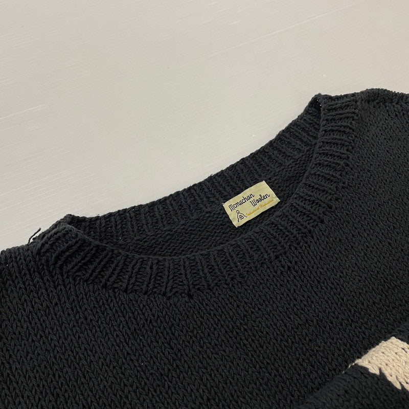 【中古品】【メンズ】 Mcmachan Woolen マクマーンウーレン S/S LOVE KNIT MADE IN NEPAL 半袖 ラブ ニット ネパール製 145-260617-ss-02-tei サイズ：不明 カラー：ブラック系 万代Net店