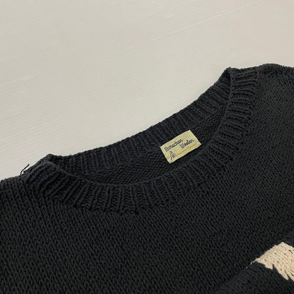 【中古品】【メンズ】 Mcmachan Woolen マクマーンウーレン S/S LOVE KNIT MADE IN NEPAL 半袖 ラブ ニット ネパール製 145-260617-ss-02-tei サイズ：不明 カラー：ブラック系 万代Net店