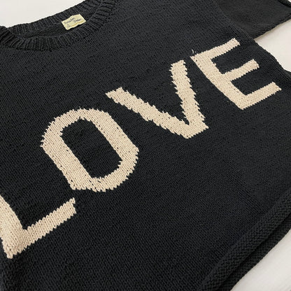 【中古品】【メンズ】 Mcmachan Woolen マクマーンウーレン S/S LOVE KNIT MADE IN NEPAL 半袖 ラブ ニット ネパール製 145-260617-ss-02-tei サイズ：不明 カラー：ブラック系 万代Net店
