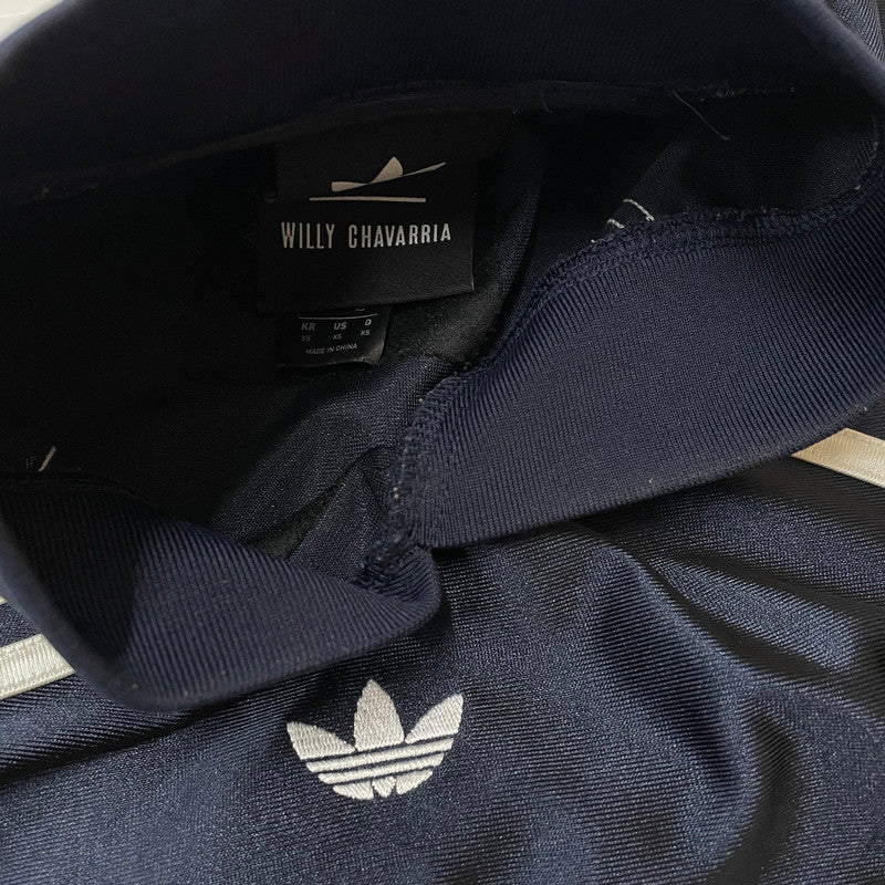 【中古品】【メンズ】 ADIDAS アディダス CHAVARRIA DAZZLE LS JERSEY KD1799 チャバリア ダズル ロングスリーブ ジャージ 長袖 トップス 148-260612-yo-05-tei サイズ：XS カラー：ネイビー 万代Net店