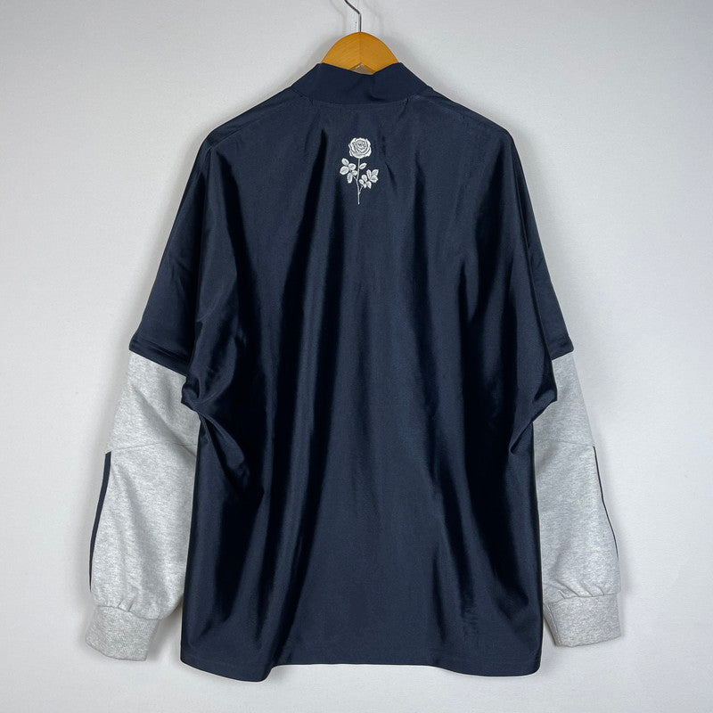 【中古品】【メンズ】 ADIDAS アディダス CHAVARRIA DAZZLE LS JERSEY KD1799 チャバリア ダズル ロングスリーブ ジャージ 長袖 トップス 148-260612-yo-05-tei サイズ：XS カラー：ネイビー 万代Net店
