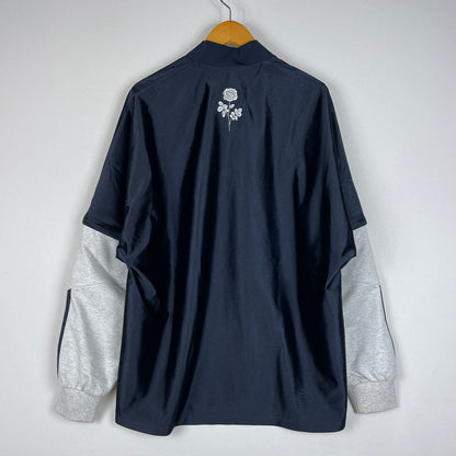 【中古品】【メンズ】 ADIDAS アディダス CHAVARRIA DAZZLE LS JERSEY KD1799 チャバリア ダズル ロングスリーブ ジャージ 長袖 トップス 148-260612-yo-05-tei サイズ：XS カラー：ネイビー 万代Net店