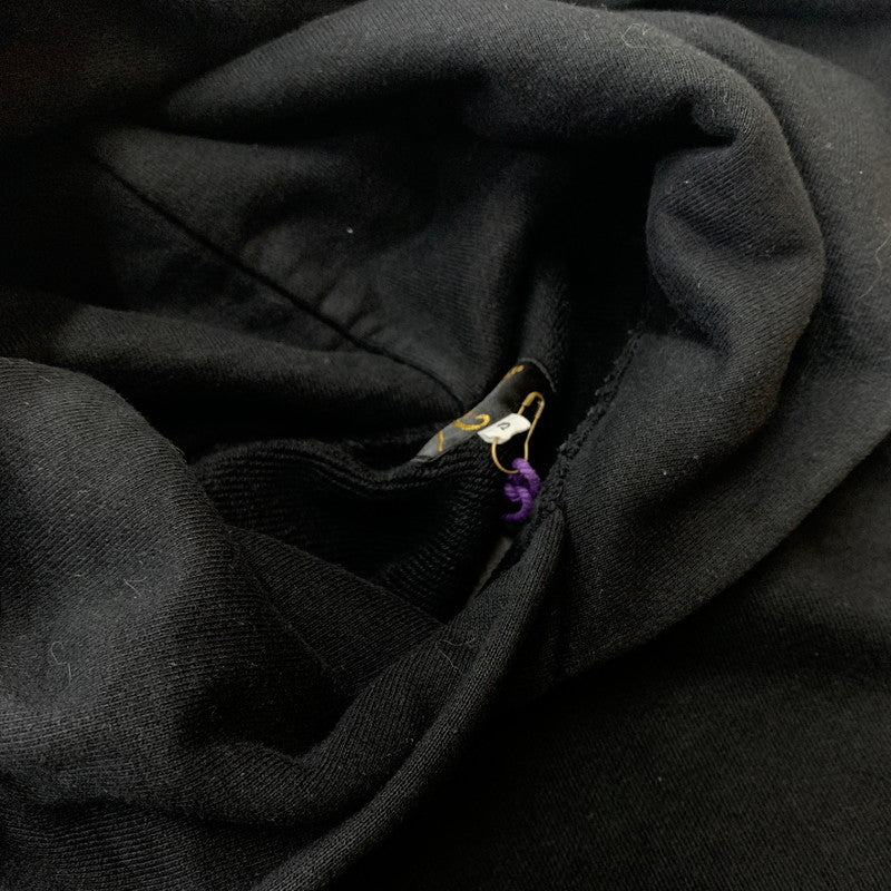【中古品】【メンズ】 NEEDLES ニードルス × STUDIOUS ステュディオス 別注 コラボ SIDELINE GLITTER PULLOVER HOODIE MR450 サイドライン ラメ プルオーバー フーディ 長袖 トップス パーカー 140-260611-yo-06-tei サイズ：S カラー：ブラック 万代Net店