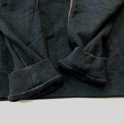 【中古品】【メンズ】 NEEDLES ニードルス × STUDIOUS ステュディオス 別注 コラボ SIDELINE GLITTER PULLOVER HOODIE MR450 サイドライン ラメ プルオーバー フーディ 長袖 トップス パーカー 140-260611-yo-06-tei サイズ：S カラー：ブラック 万代Net店