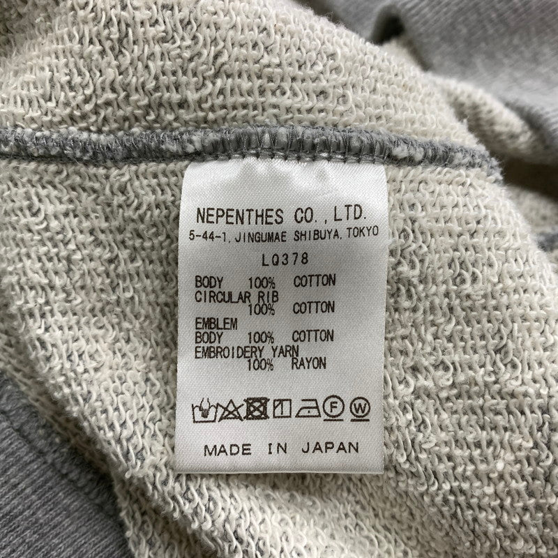 【中古品】【メンズ】 NEEDLES ニードルス × STUDIOUS ステュディオス 別注 コラボ 5ICONS PATCH SWEAT PO LQ378 アイコインズ パッチ スウェット 長袖 トップス トレーナー 140-260611-yo-09-tei サイズ：S カラー：グレー 万代Net店
