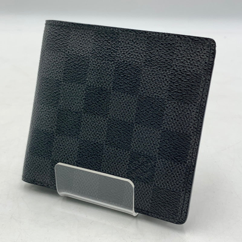 【中古品】【メンズ】 LOUIS VUITTON ルイ・ヴィトン N62664 ダミエグラフィット ポルトフォイユ マルコ 財布 二つ折り コンパクトウォレット 179-260613-ko-04-tei カラー：ダミエ 万代Net店