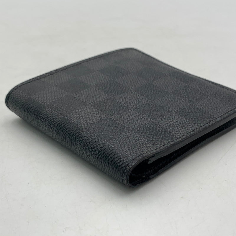 【中古品】【メンズ】 LOUIS VUITTON ルイ・ヴィトン N62664 ダミエグラフィット ポルトフォイユ マルコ 財布 二つ折り コンパクトウォレット 179-260613-ko-04-tei カラー：ダミエ 万代Net店