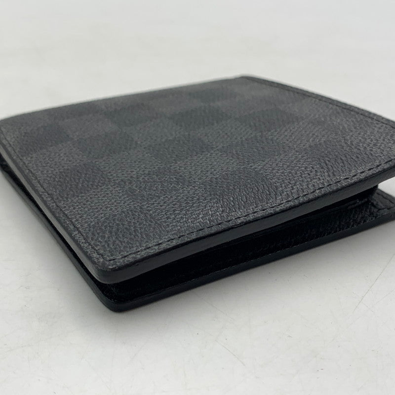 【中古品】【メンズ】 LOUIS VUITTON ルイ・ヴィトン N62664 ダミエグラフィット ポルトフォイユ マルコ 財布 二つ折り コンパクトウォレット 179-260613-ko-04-tei カラー：ダミエ 万代Net店