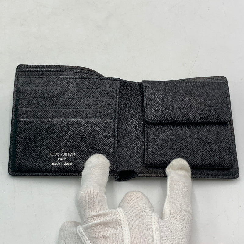 【中古品】【メンズ】 LOUIS VUITTON ルイ・ヴィトン N62664 ダミエグラフィット ポルトフォイユ マルコ 財布 二つ折り コンパクトウォレット 179-260613-ko-04-tei カラー：ダミエ 万代Net店