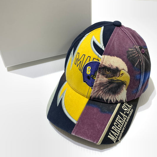 【中古品】【メンズ】 Supreme シュプリーム × MM6 Maison Margiela メゾン マルジェラ 別注 コラボ SPLIT 6-PANEL CAP スプリット 6パネルキャップ 帽子 149-260613-ko-11-tei カラー：マルチ 万代Net店